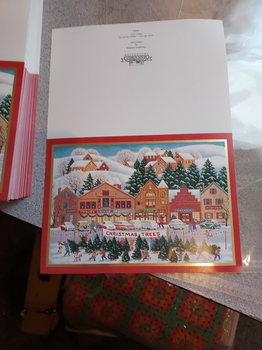 NEW Main Street Collection Hometown Holidays CARDS ONLY BLANK no envelopes 25 Ct